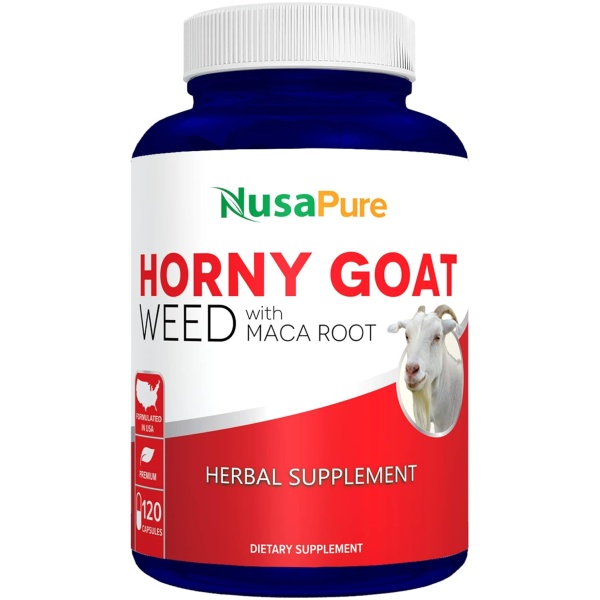 Nusapure Horny Goat Weed Extract 1000mg, for Men and Women,120 Capsules