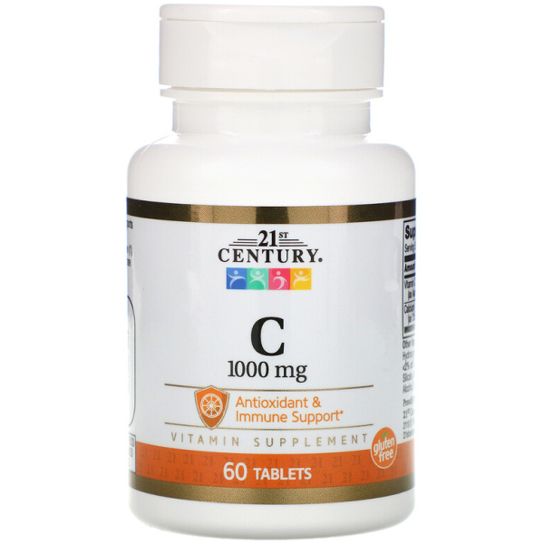 21st Century, Vitamin C, 1,000 mg, 60 Tablets فيتامين ج ، 1000 مجم ، 60 حباية