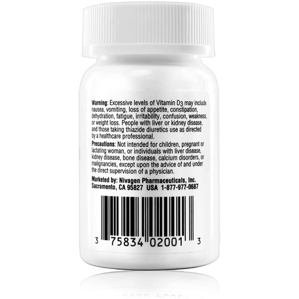 Nivagen Pharmaceuticals Inc Vitamin D3 50,000 IU (100) - Image 2